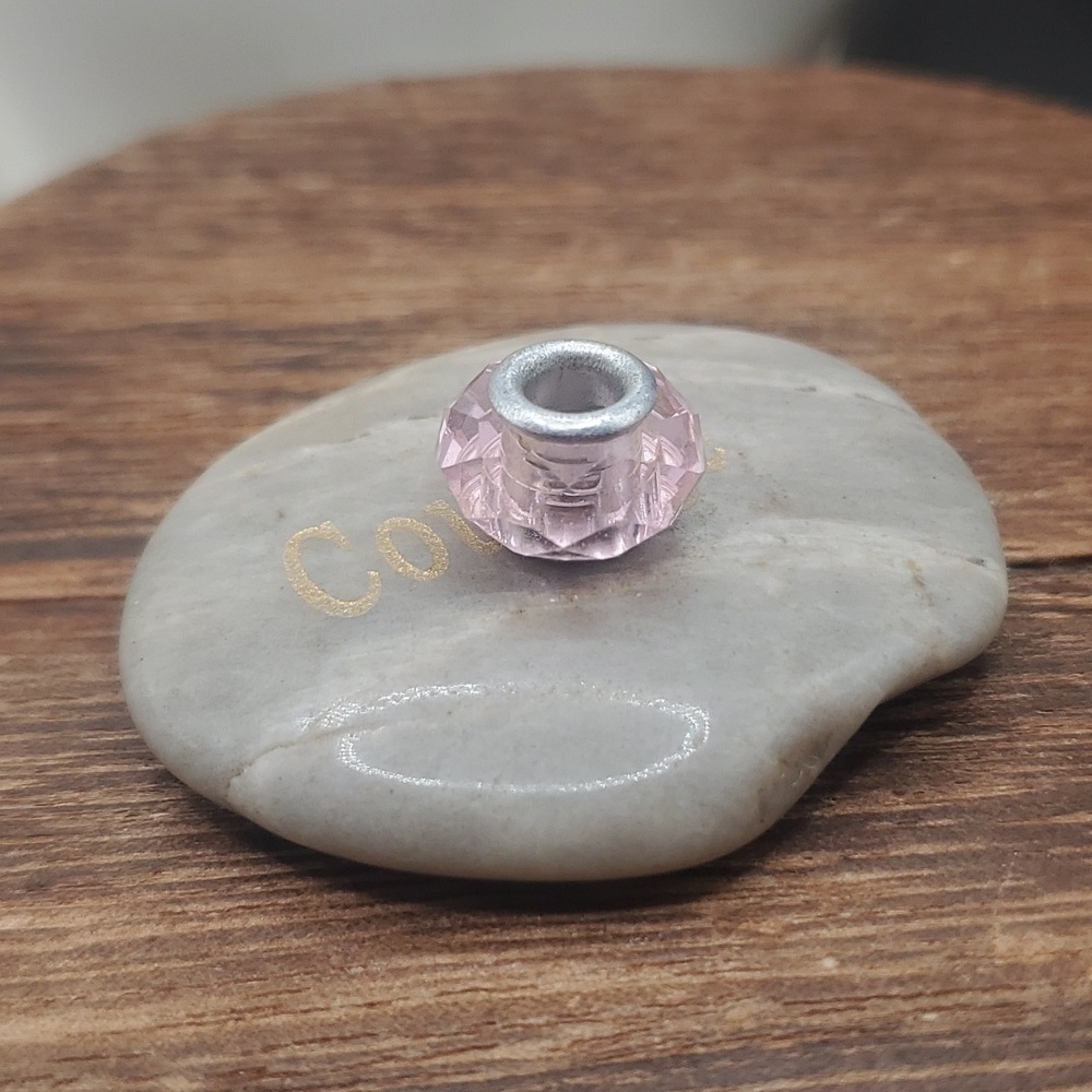 Crystal pink cotton candy‎ faceted charm